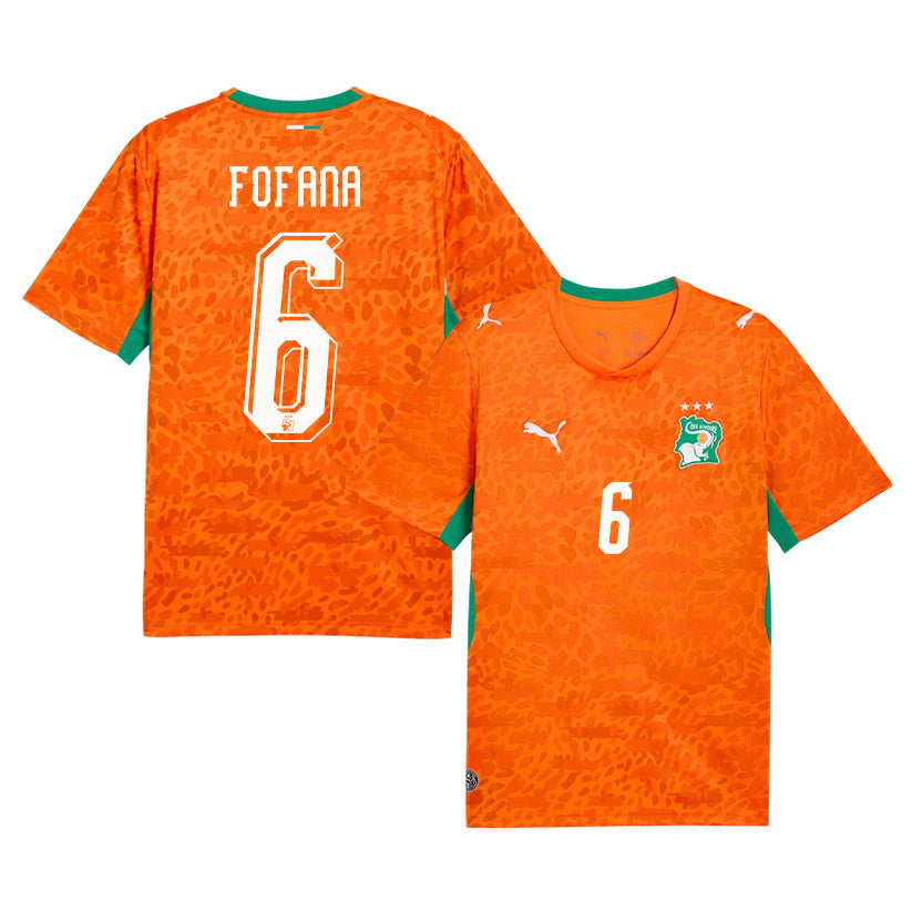 Seko Fofana 6 Ivory Coast National Team 2026 Home Jersey - Orange, Men
