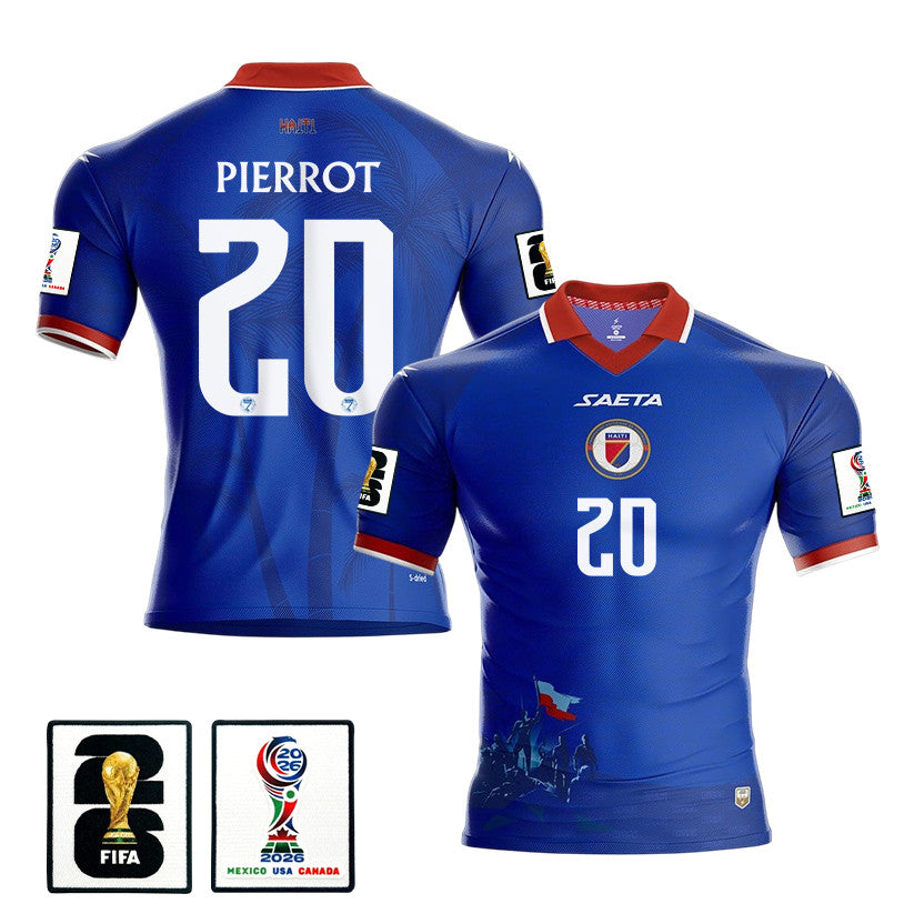 Frantzdy Pierrot 20 Haiti National Team 2026 Home Jersey - Blue, Men