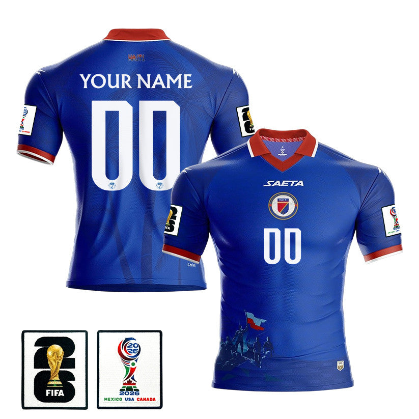 Haiti National Team 2026 Personalized Home Jersey - Blue, Men