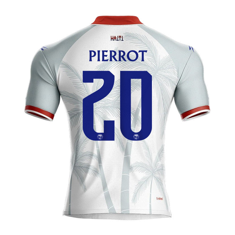 Frantzdy Pierrot 20 Haiti National Team 2026 Away Jersey - White, Men