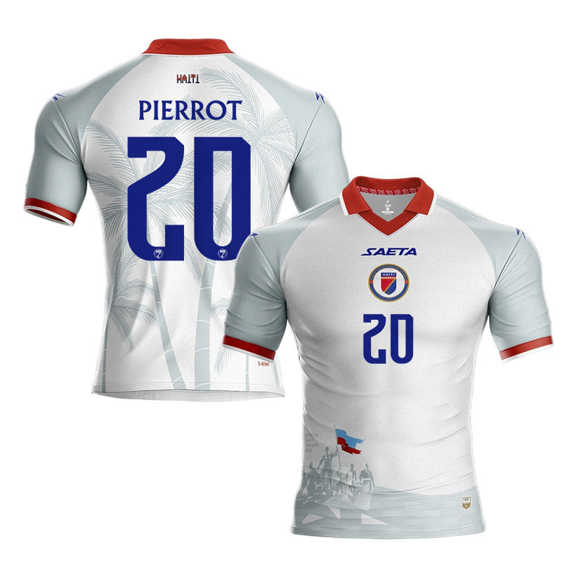Frantzdy Pierrot 20 Haiti National Team 2026 Away Jersey - White, Men
