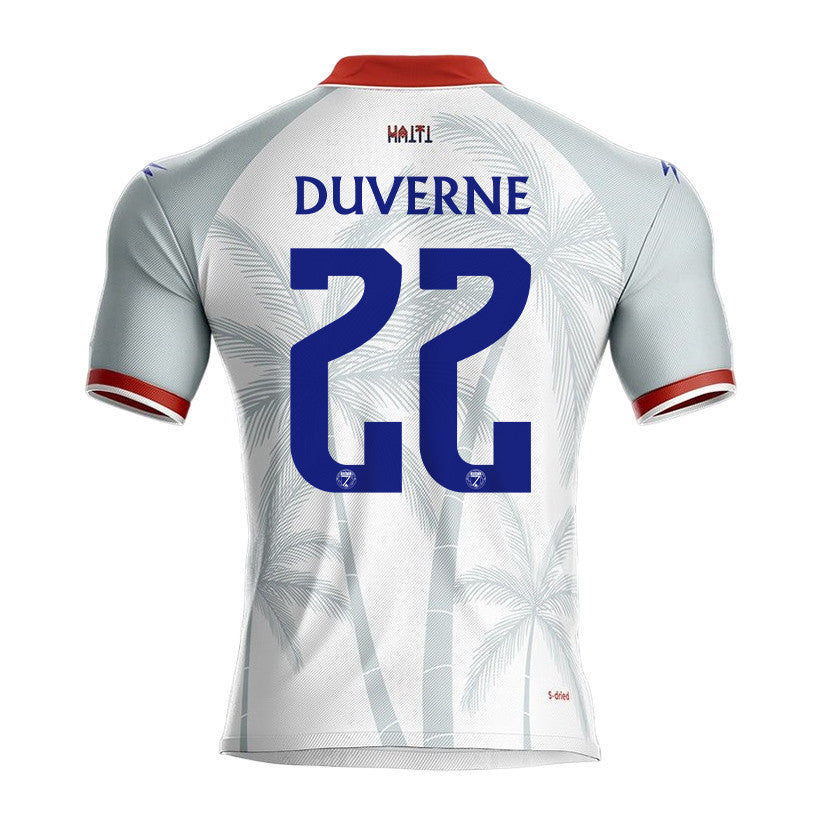 Jean-Kevin Duverne 22 Haiti National Team 2026 Away Jersey - White, Men