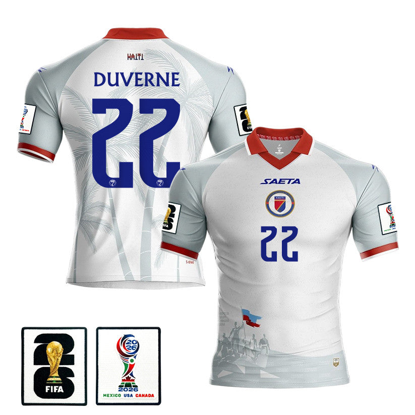 Jean-Kevin Duverne 22 Haiti National Team 2026 Away Jersey - White, Men