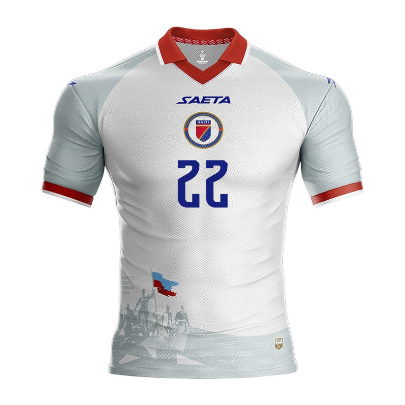 Jean-Kevin Duverne 22 Haiti National Team 2026 Away Jersey - White, Men