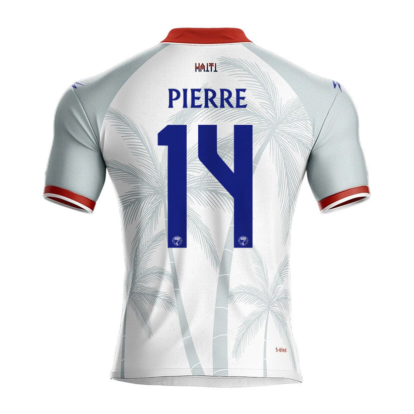 Leverton Pierre 14 Haiti National Team 2026 Away Jersey - White, Men