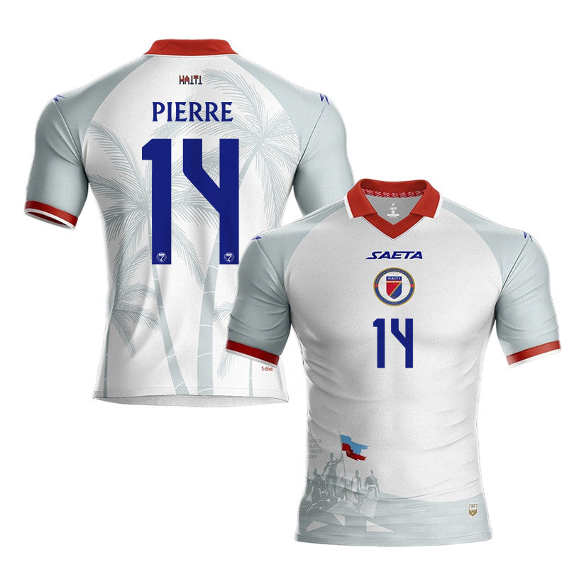 Leverton Pierre 14 Haiti National Team 2026 Away Jersey - White, Men