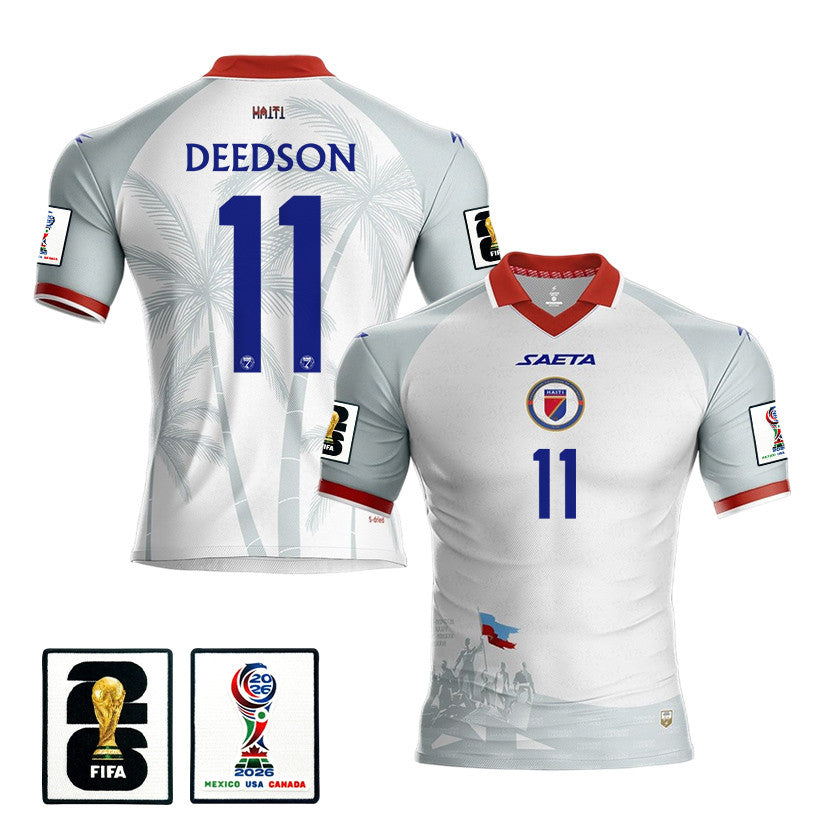 Don Deedson Louicius 11 Haiti National Team 2026 Away Jersey - White, Men