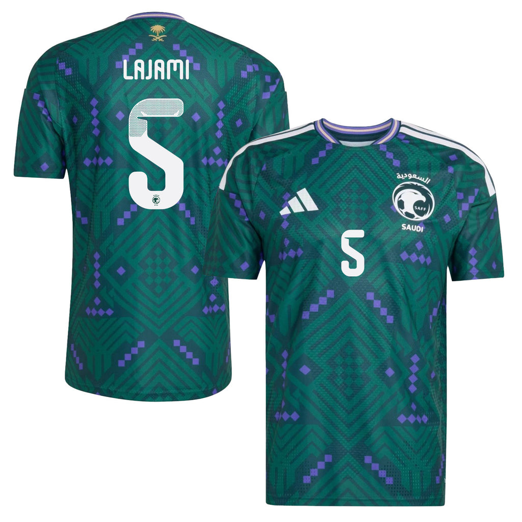 Ali Lajami 5 Saudi Arabia National Team 2026 Home Jersey - Green, Men