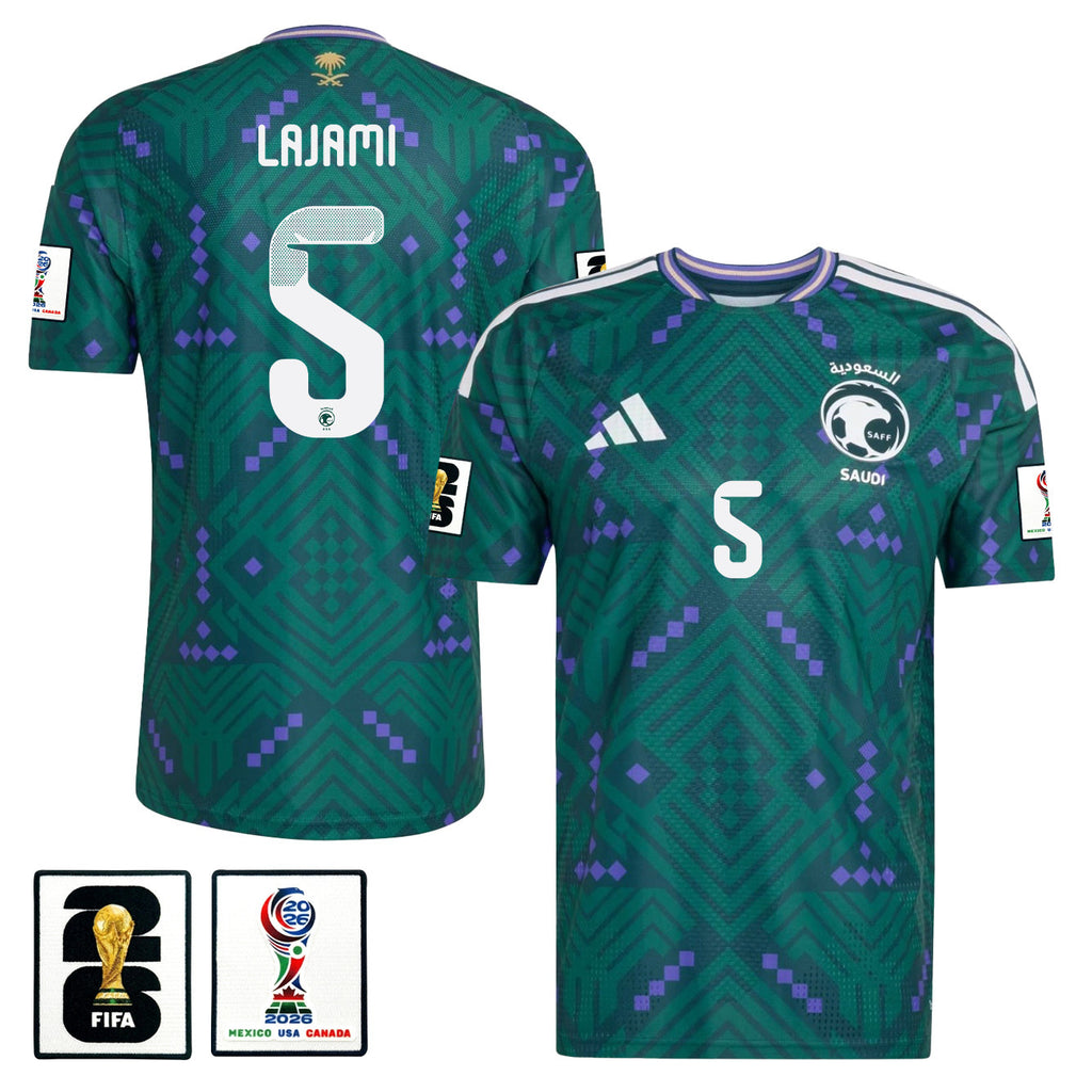 Ali Lajami 5 Saudi Arabia National Team 2026 Home Jersey - Green, Men