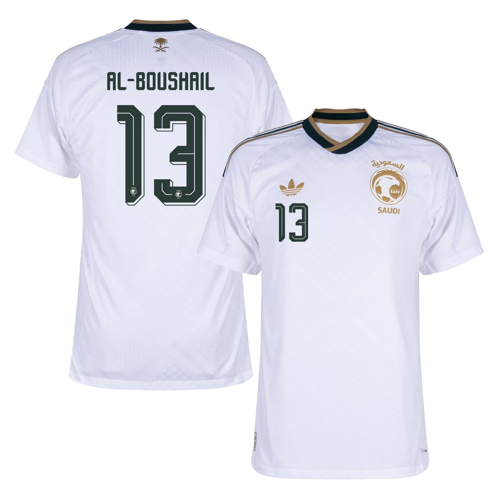 Nawaf Al-Boushail 13 Saudi Arabia National Team 2026 Away Jersey - White, Men