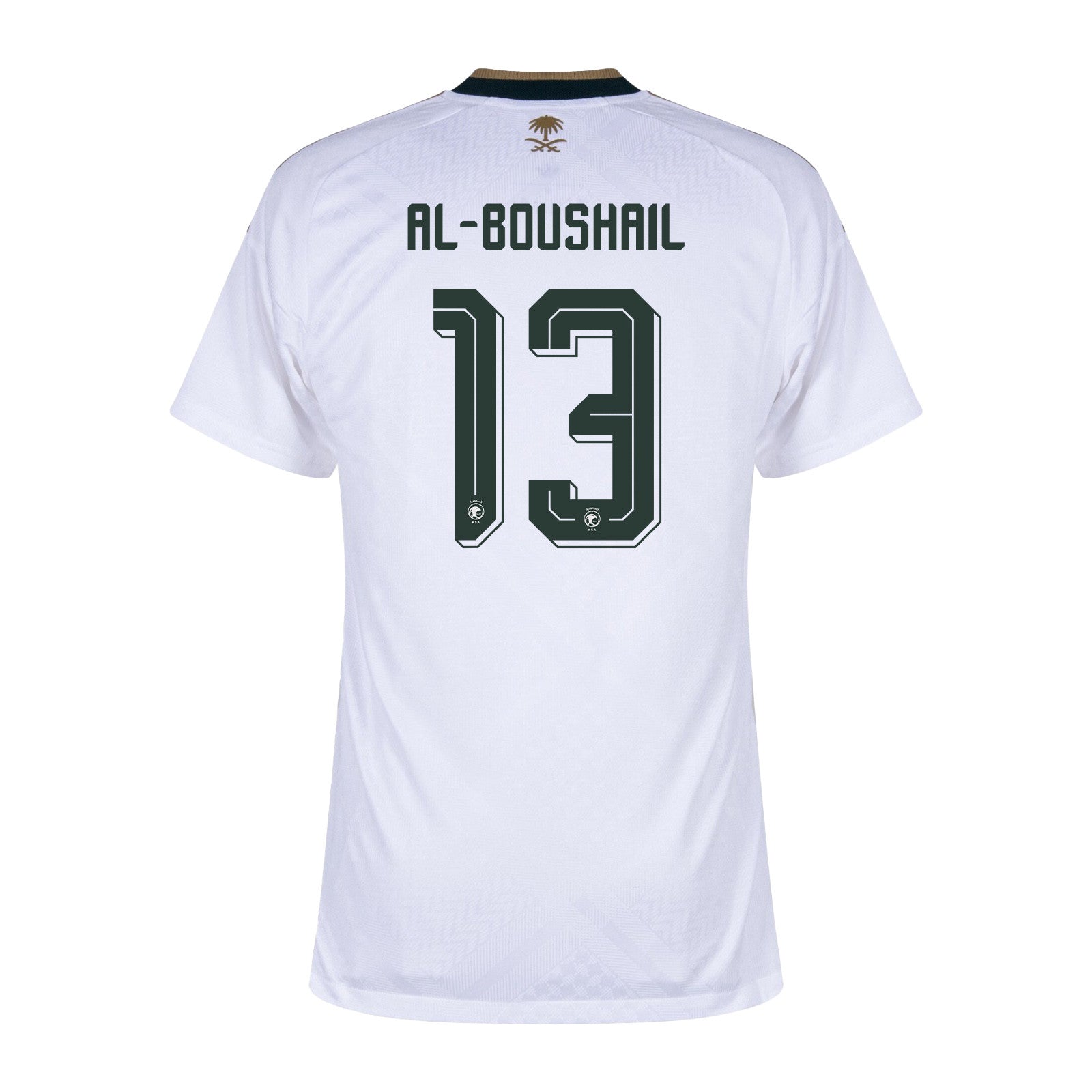 Nawaf Al-Boushail 13 Saudi Arabia National Team 2026 Away Jersey - White, Men