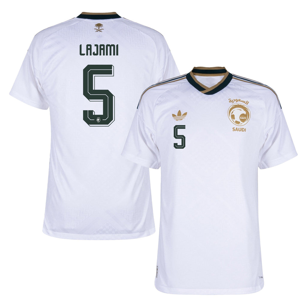Ali Lajami 5 Saudi Arabia National Team 2026 Away Jersey - White, Men