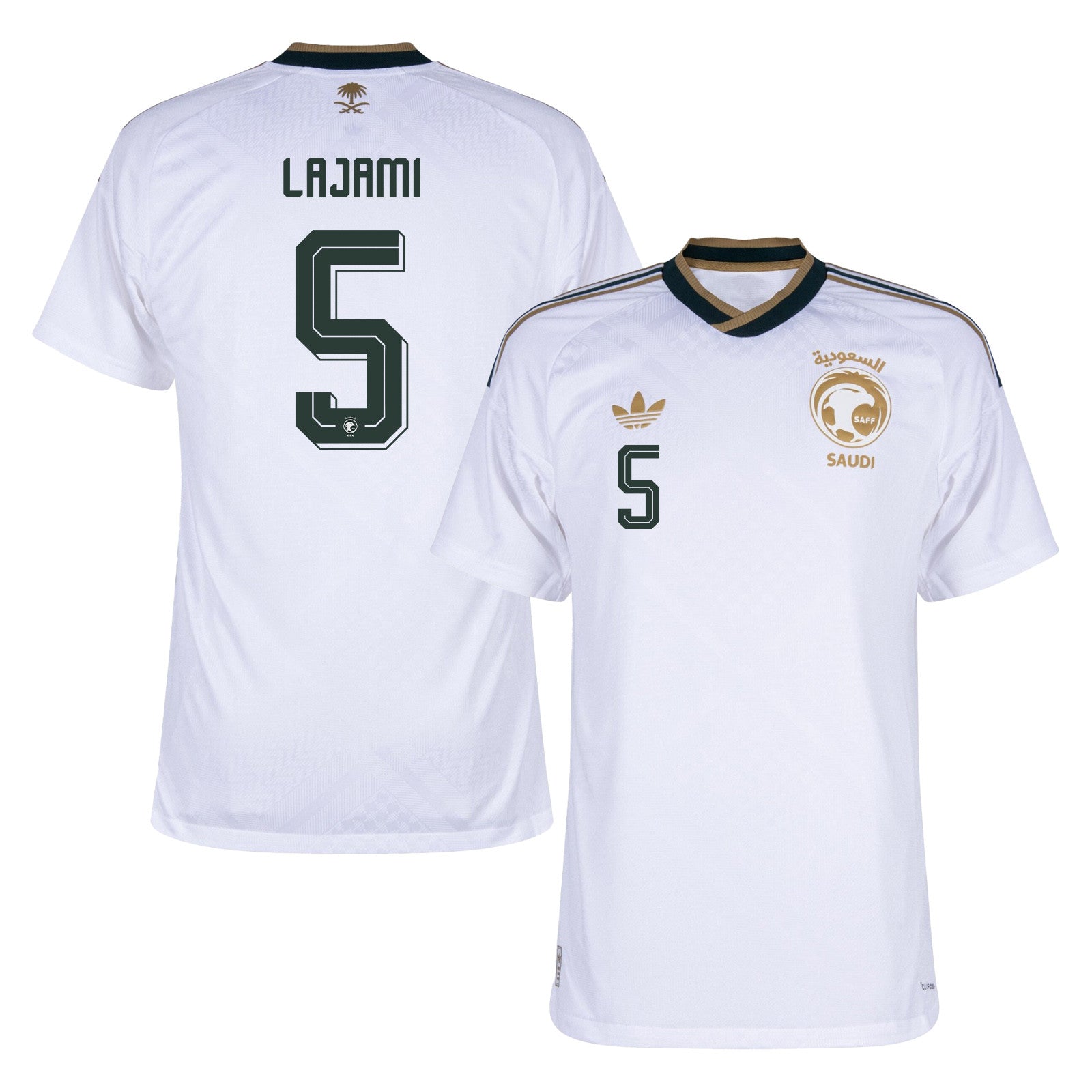 Ali Lajami 5 Saudi Arabia National Team 2026 Away Jersey - White, Men