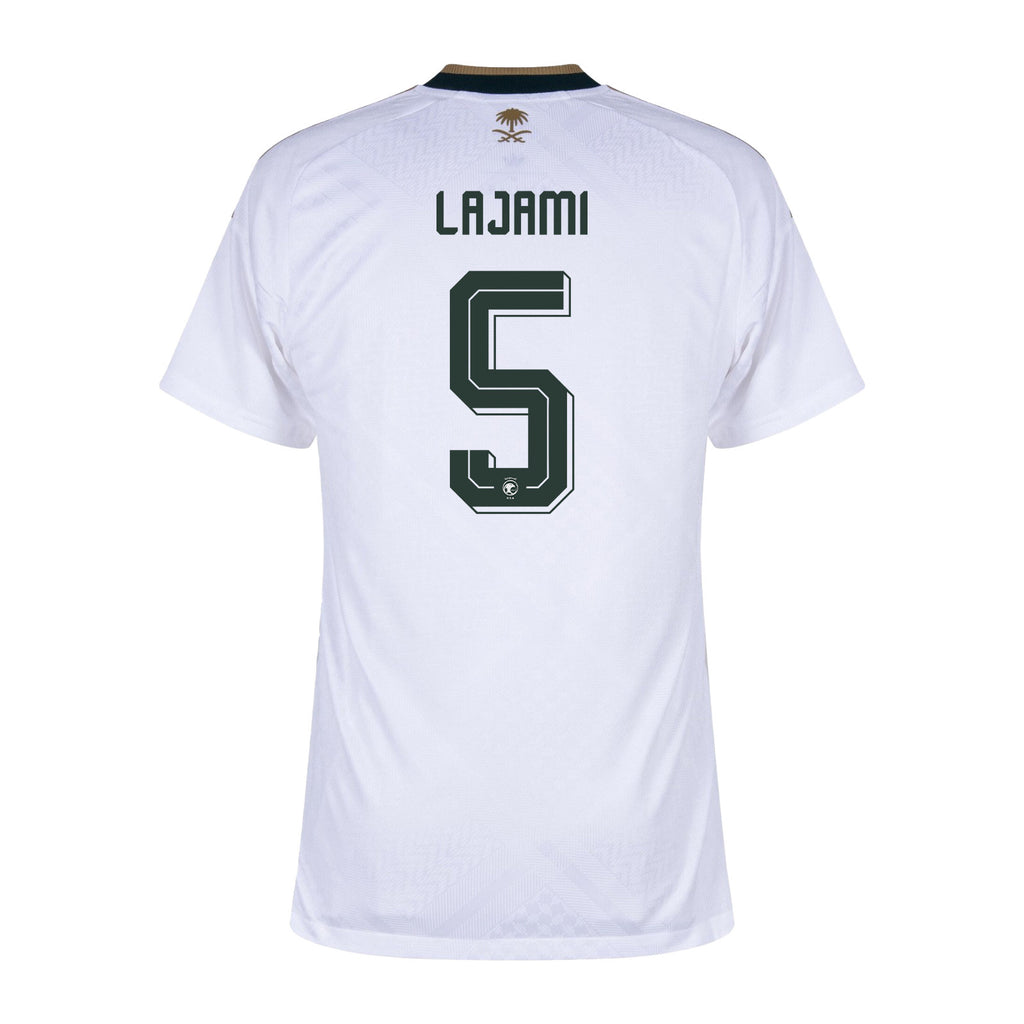 Ali Lajami 5 Saudi Arabia National Team 2026 Away Jersey - White, Men