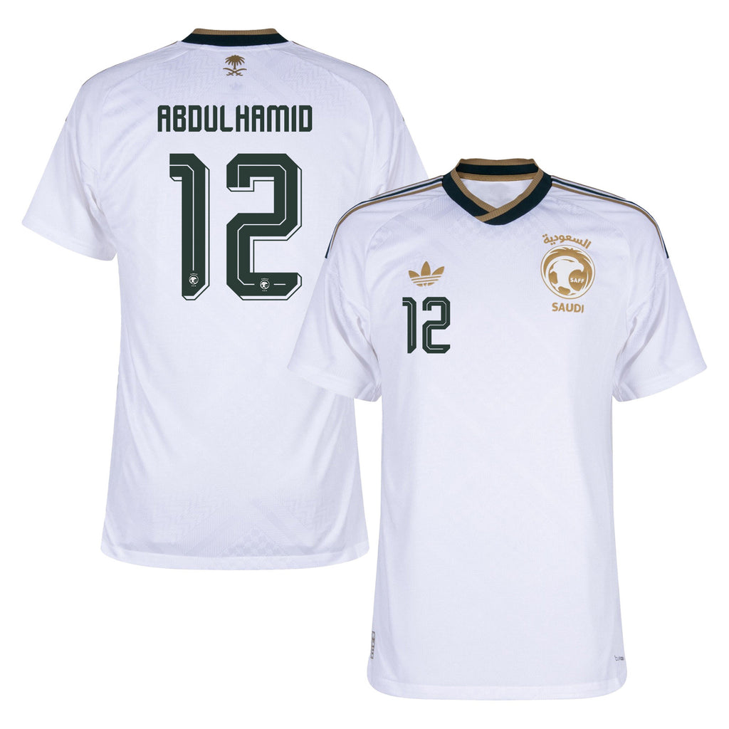 Saud Abdulhamid 12 Saudi Arabia National Team 2026 Away Jersey - White, Men