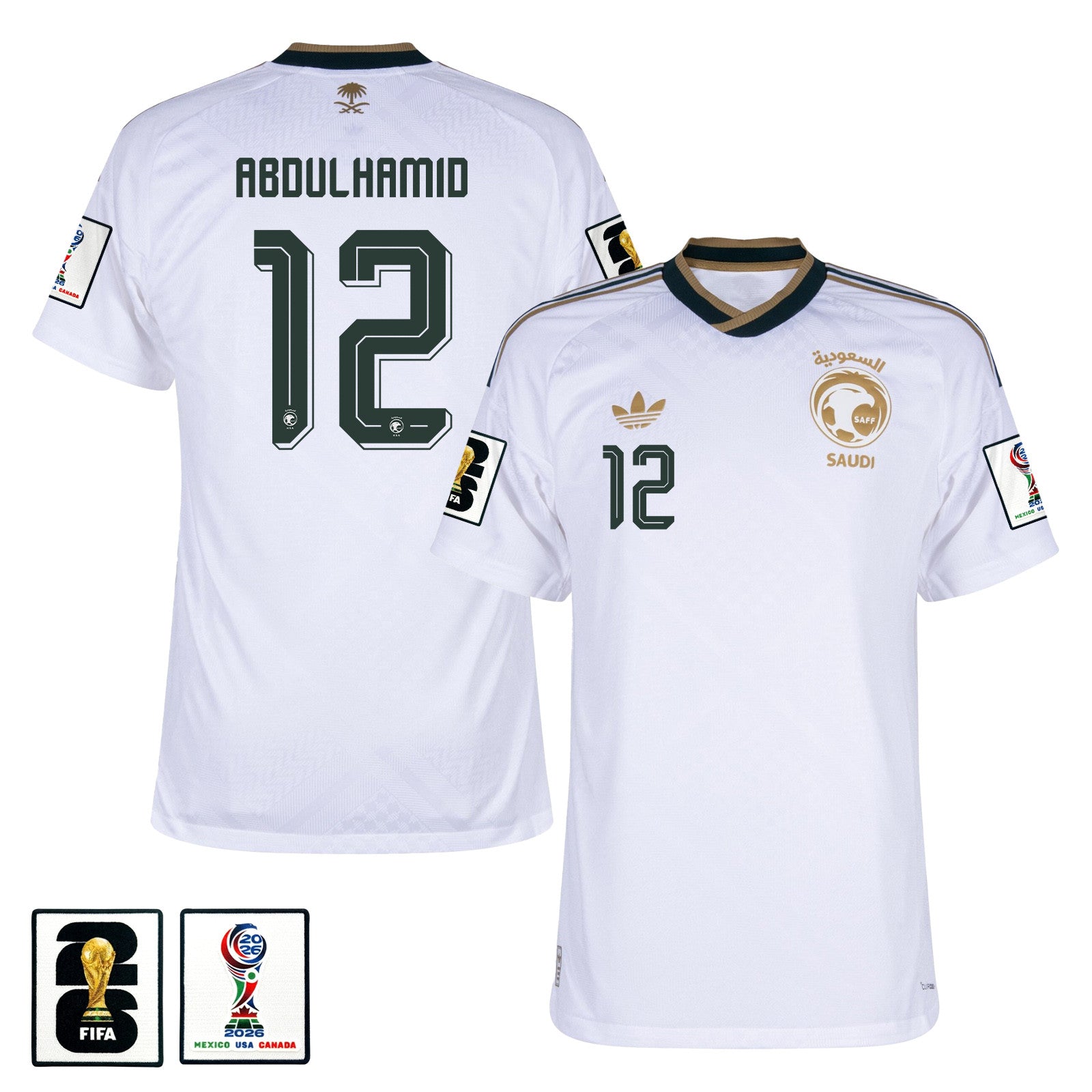 Saud Abdulhamid 12 Saudi Arabia National Team 2026 Away Jersey - White, Men