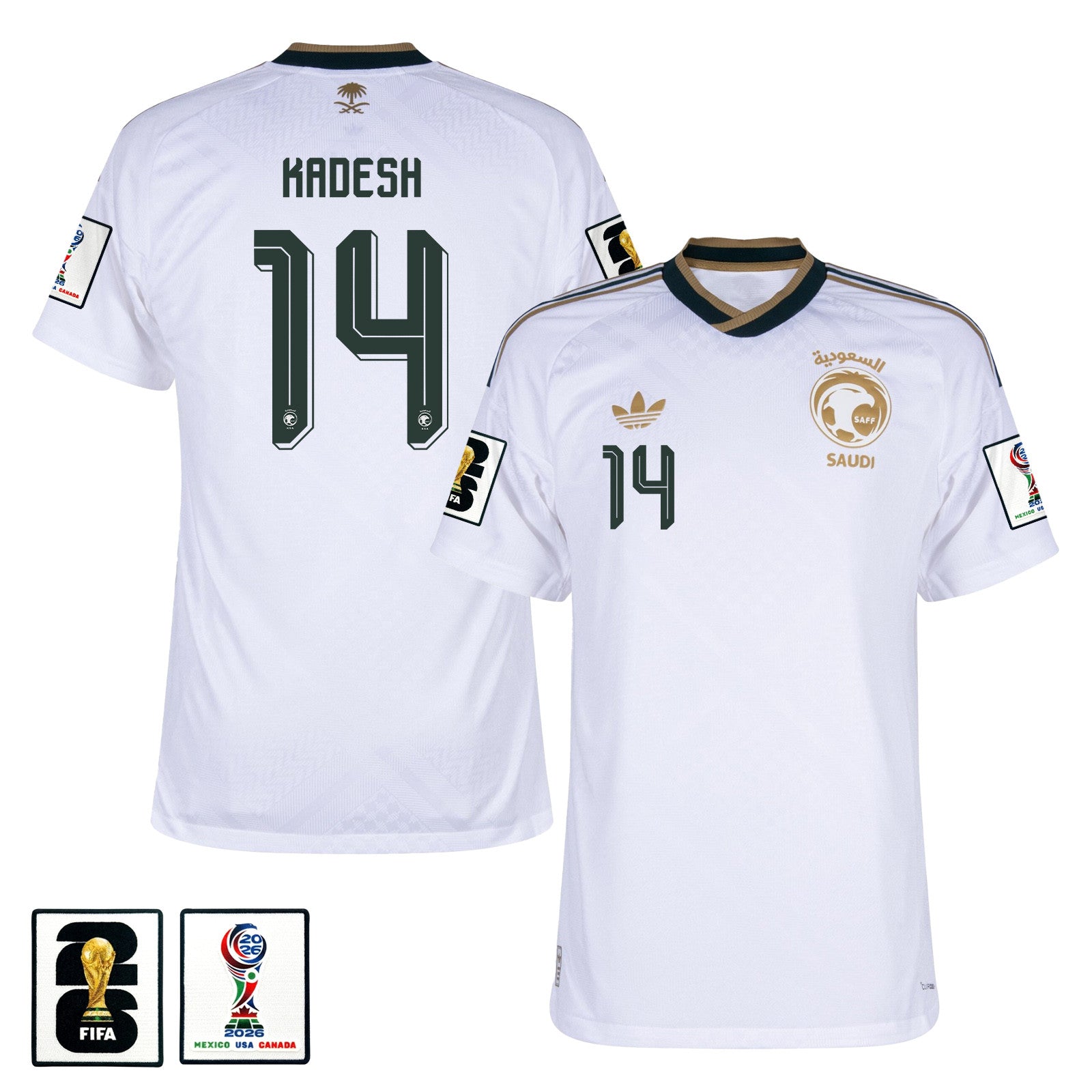 Hasan Kadesh 14 Saudi Arabia National Team 2026 Away Jersey - White, Men