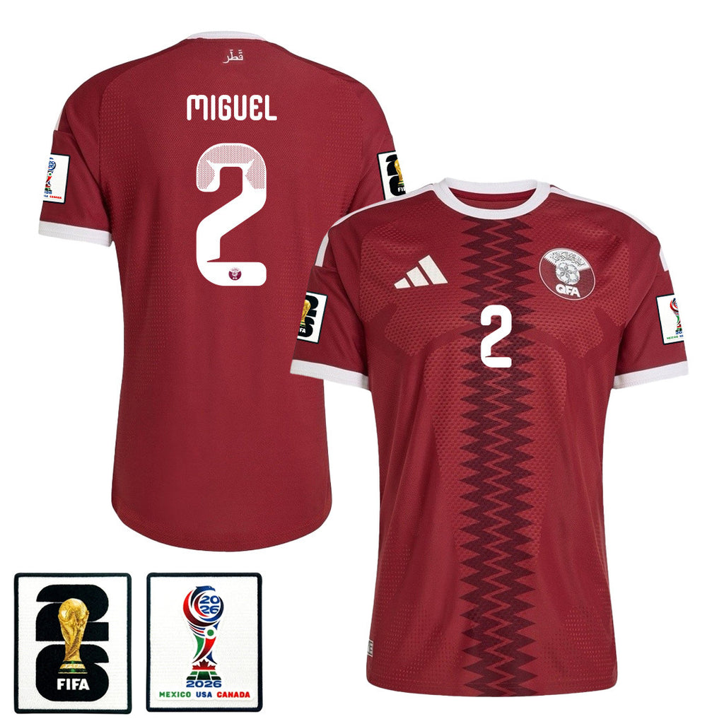 Pedro Miguel 2 Qatar National Team 2026 Home Jersey - Red, Men
