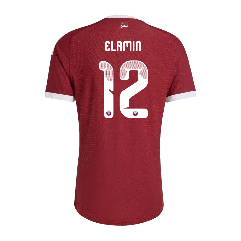 Homam Elamin 12 Qatar National Team 2026 Home Jersey - Red, Men