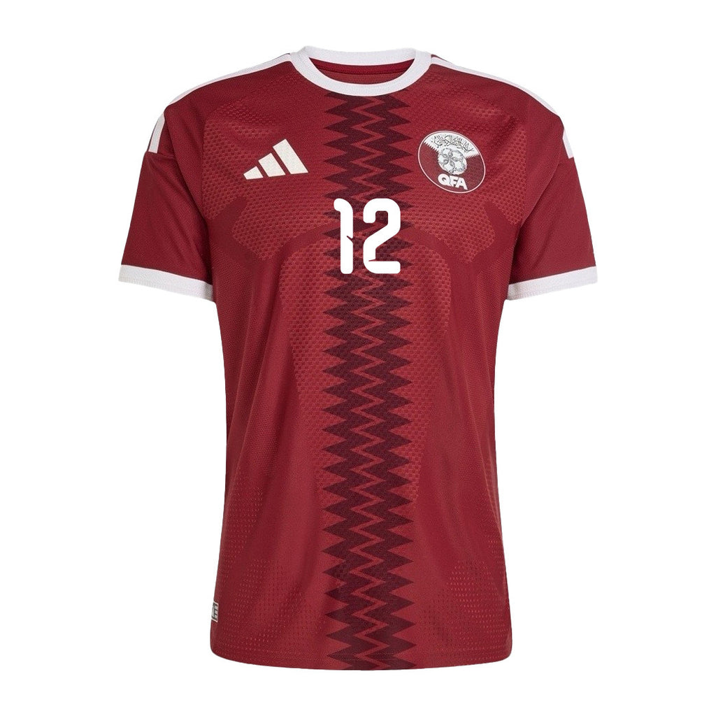 Homam Elamin 12 Qatar National Team 2026 Home Jersey - Red, Men