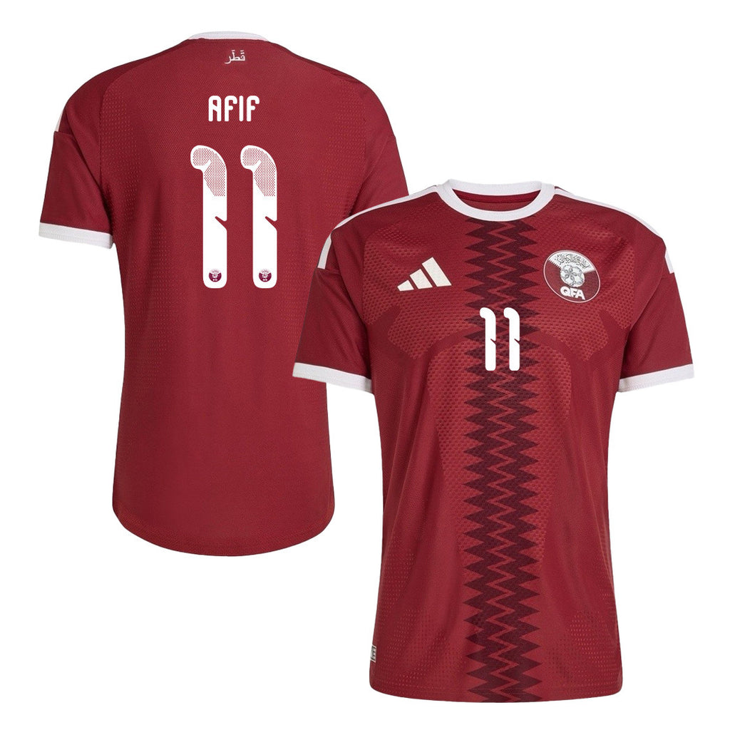Akram Afif 11 Qatar National Team 2026 Home Jersey - Red, Men