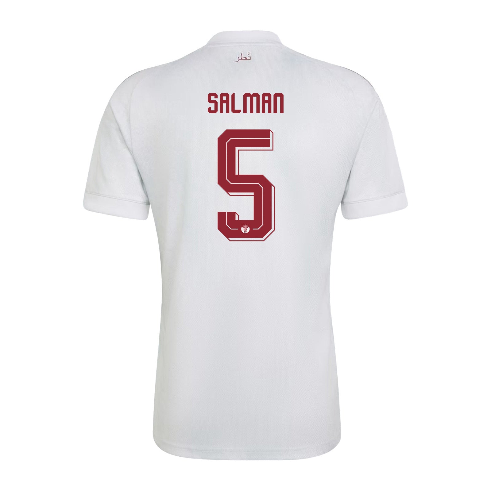 Tarek Salman 5 Qatar National Team 2026 Away Jersey - White, Men