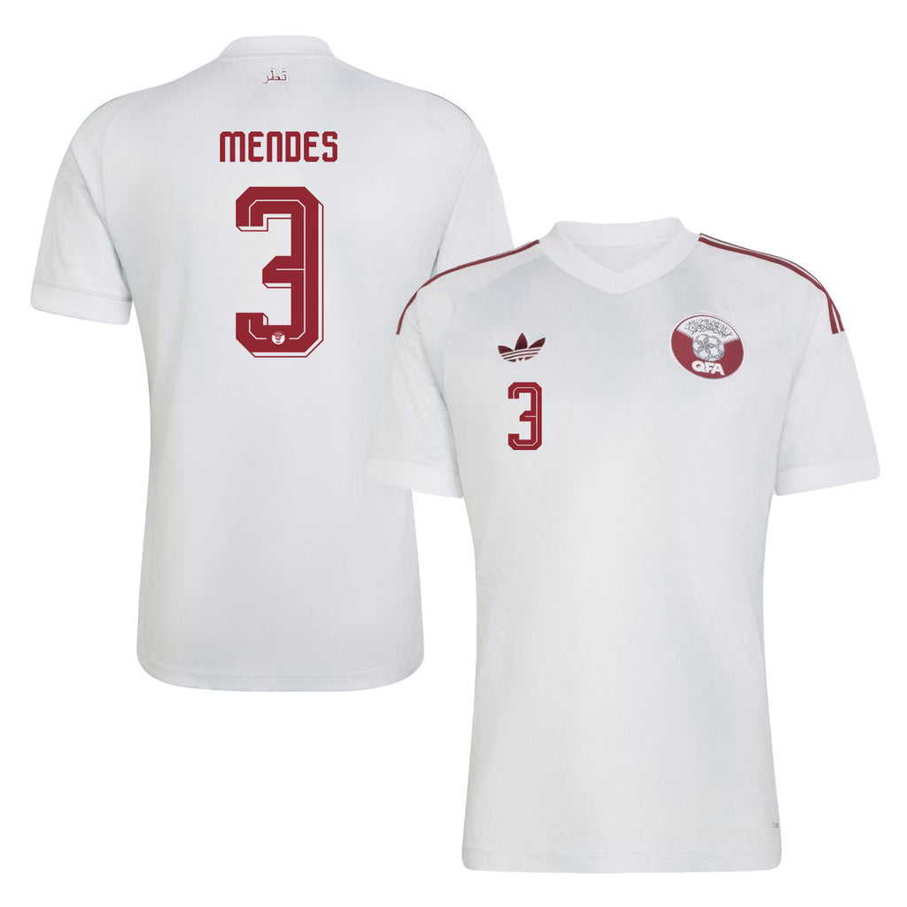 Lucas Mendes 3 Qatar National Team 2026 Away Jersey - White, Men