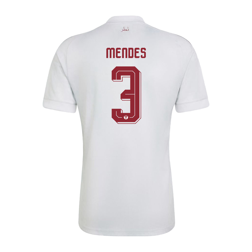 Lucas Mendes 3 Qatar National Team 2026 Away Jersey - White, Men