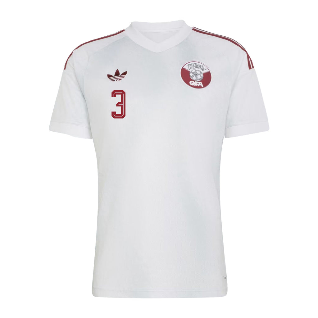 Lucas Mendes 3 Qatar National Team 2026 Away Jersey - White, Men
