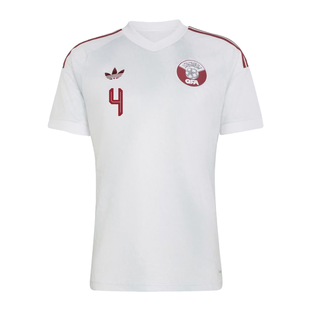 Mohammed Waad 4 Qatar National Team 2026 Away Jersey - White, Men