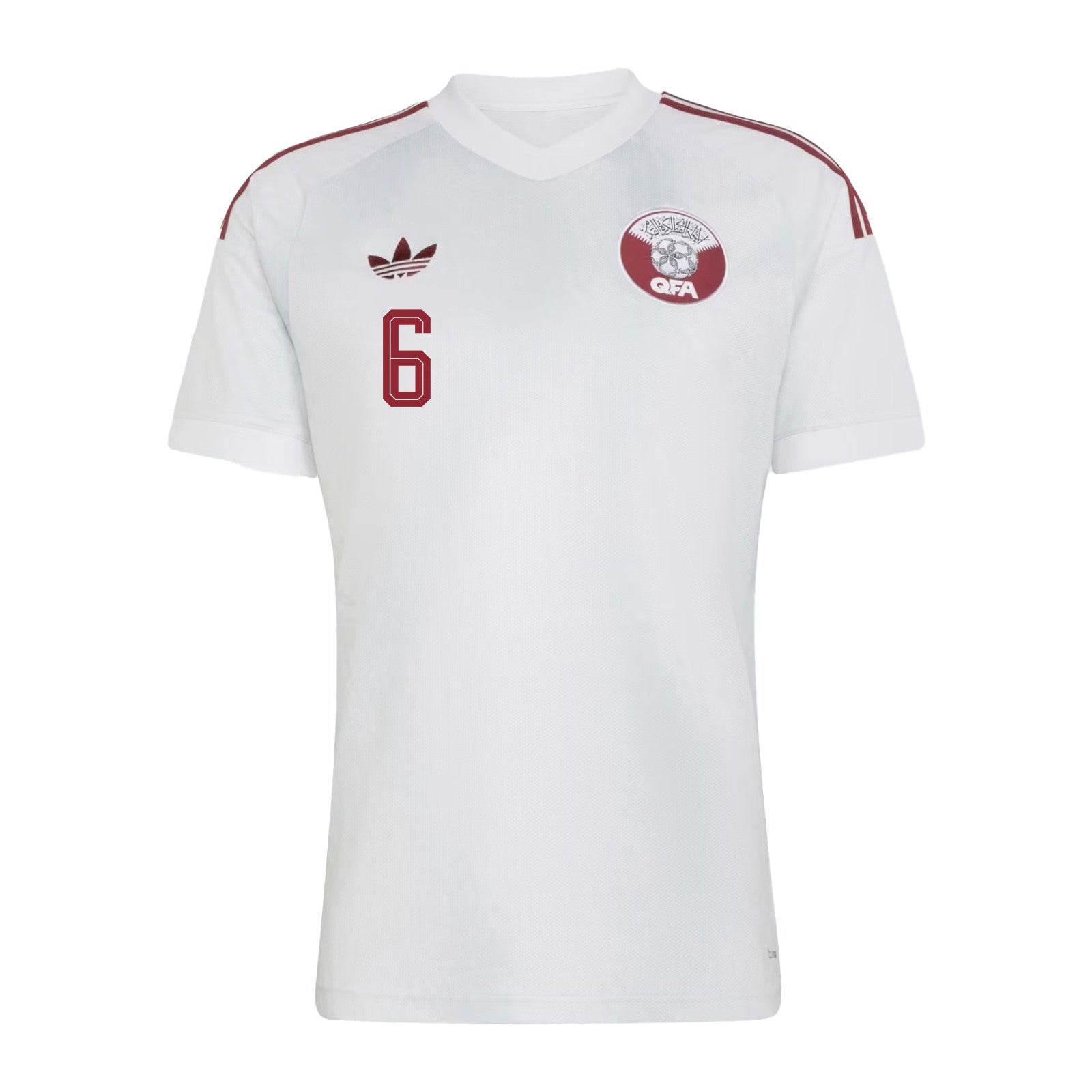 Ahmed Fathi 6 Qatar National Team 2026 Away Jersey - White, Men