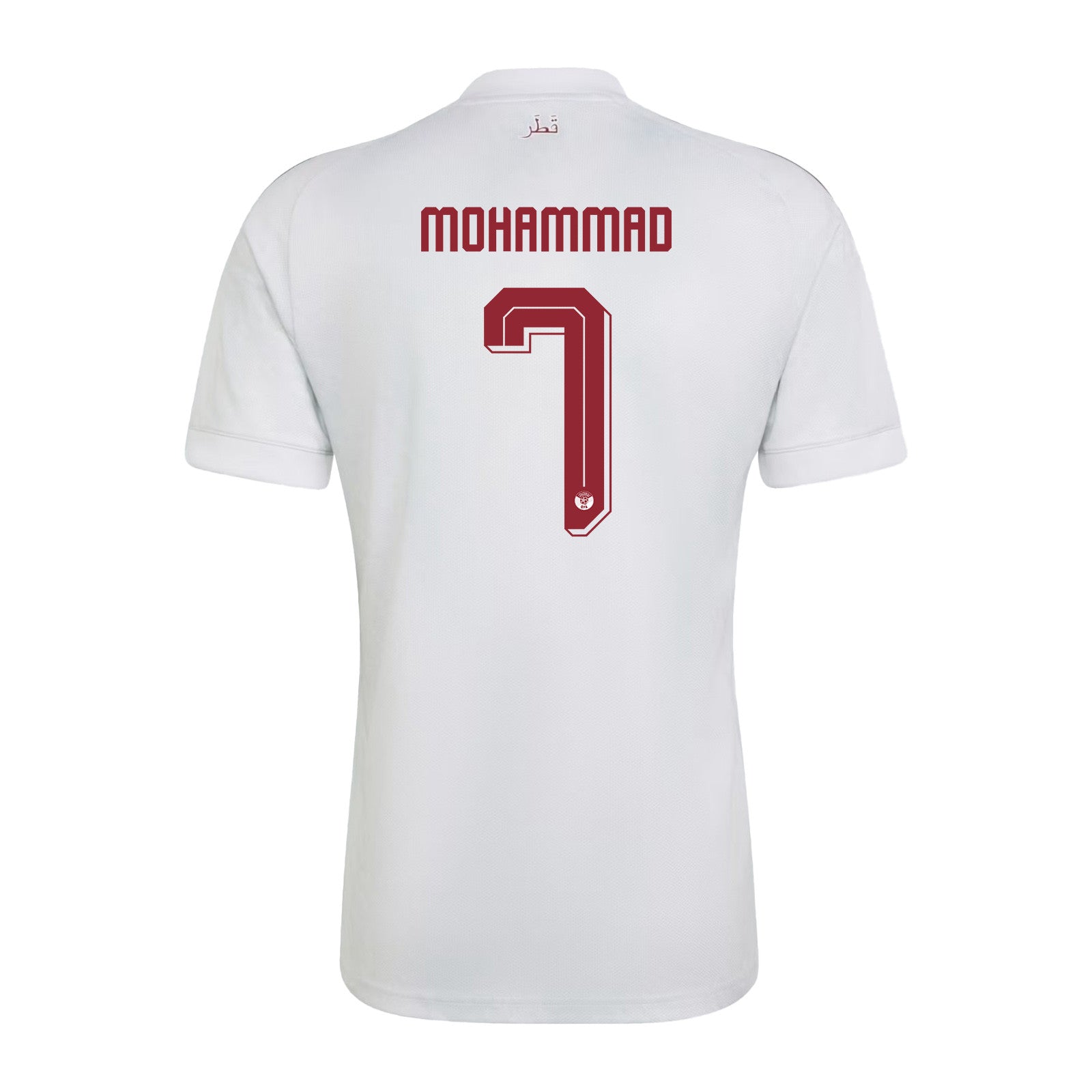 Ismael Mohammad 7 Qatar National Team 2026 Away Jersey - White, Men