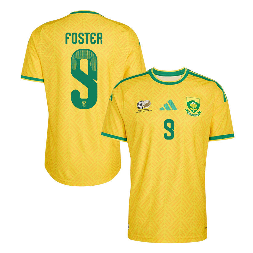 Lyle Foster 9 South Africa National Team 2026 Home Jersey - Yellow, Men