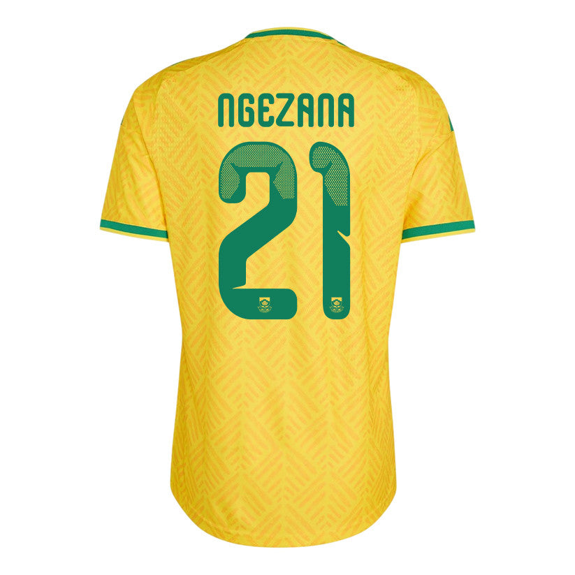 Siyabonga Ngezana 21 South Africa National Team 2026 Home Jersey - Yellow, Men