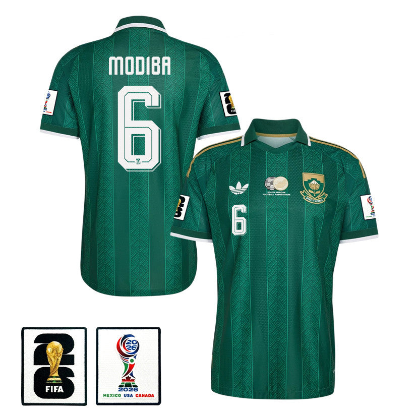 Maphosa Modiba 6 South Africa National Team 2026 Away Jersey - Green, Men