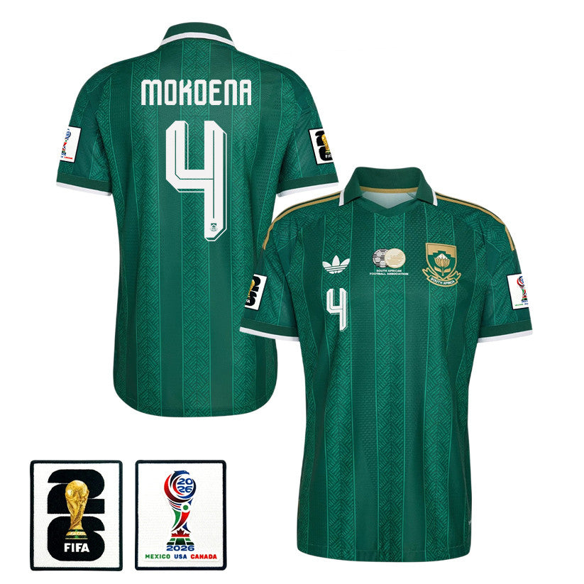 Teboho Mokoena 4 South Africa National Team 2026 Away Jersey - Green, Men