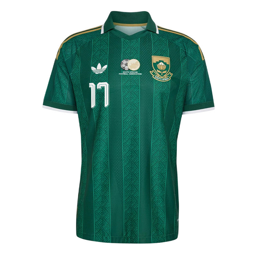 Sipho Mbule 17 South Africa National Team 2026 Away Jersey - Green, Men