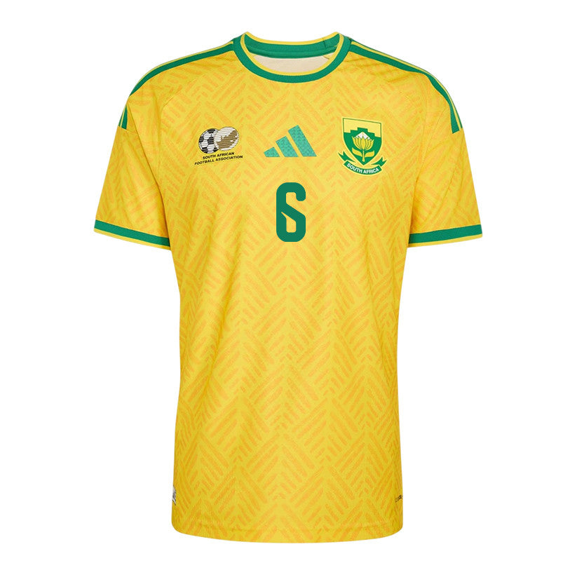 Maphosa Modiba 6 Youth South Africa National Team 2026 Home Jersey - Yellow