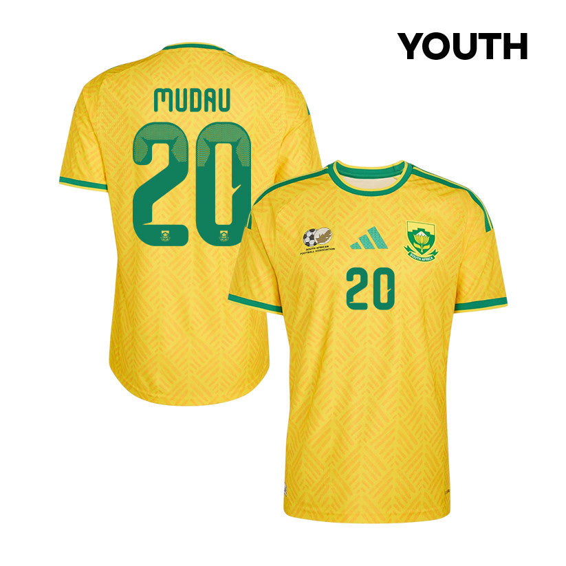 Khuliso Mudau 20 Youth South Africa National Team 2026 Home Jersey - Yellow