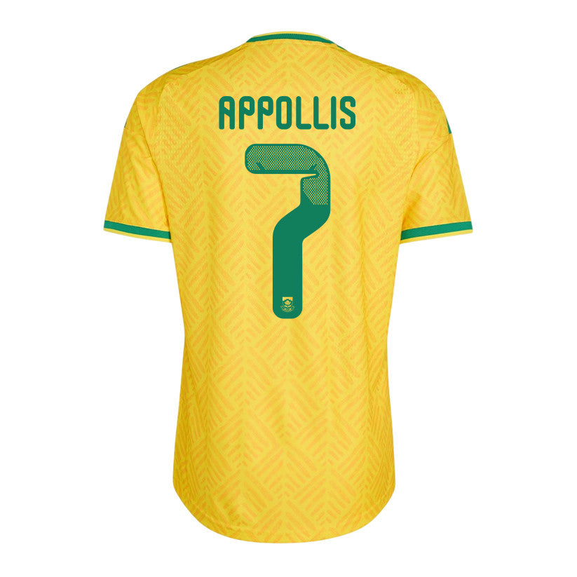 Oswin Appollis 7 Youth South Africa National Team 2026 Home Jersey - Yellow