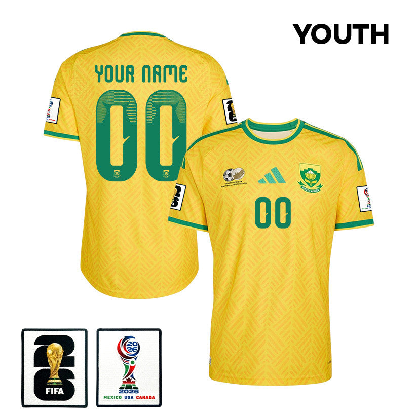South Africa National Team 2026 Youth Home Jersey - Yellow