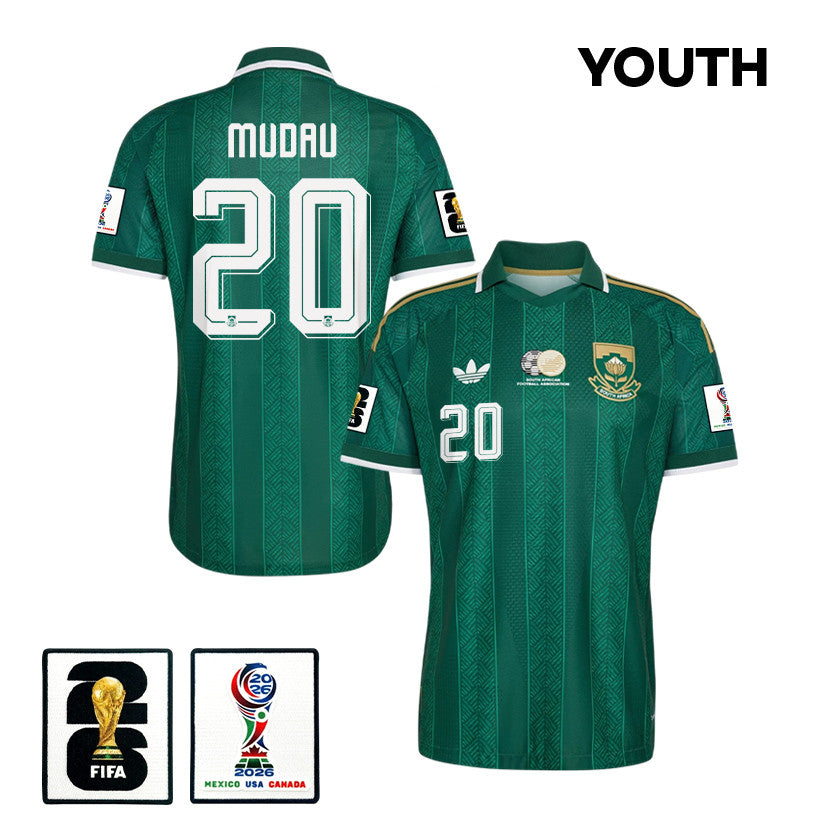 Khuliso Mudau 20 Youth South Africa National Team 2026 Away Jersey - Green