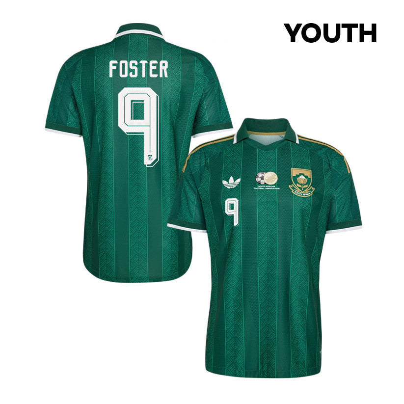 Lyle Foster 9 Youth South Africa National Team 2026 Away Jersey - Green