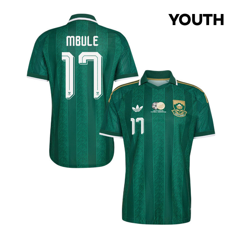 Sipho Mbule 17 Youth South Africa National Team 2026 Away Jersey - Green