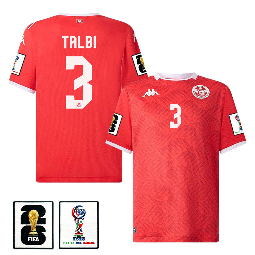 Montassar Talbi 3 Tunisia National Team 2026 Home Jersey - Red, Men