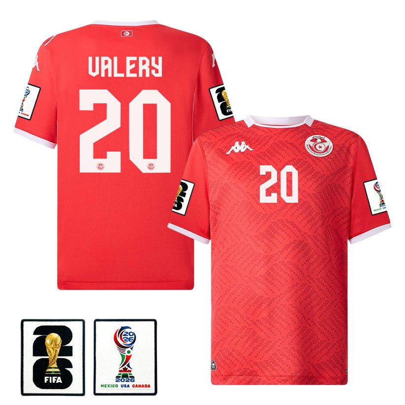 Yan Valery 20 Tunisia National Team 2026 Home Jersey - Red, Men