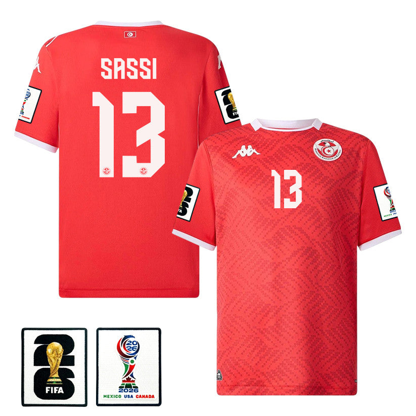 Ferjani Sassi 13 Tunisia National Team 2026 Home Jersey - Red, Men