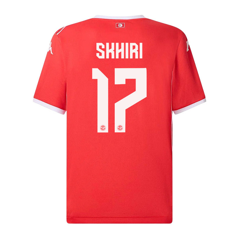 Ellyes Skhiri 17 Tunisia National Team 2026 Home Jersey - Red, Men