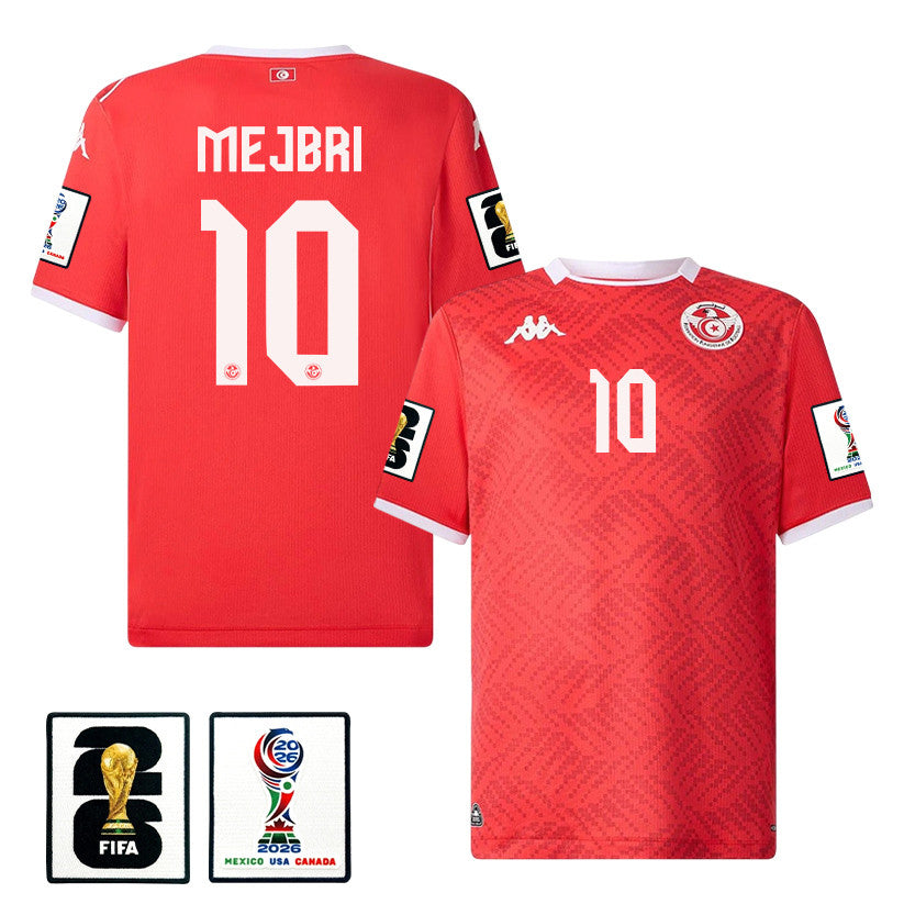 Hannibal Mejbri 10 Tunisia National Team 2026 Home Jersey - Red, Men