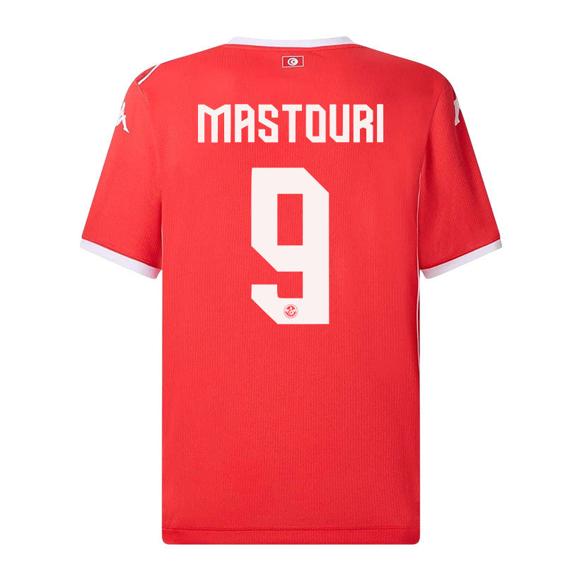 Hazem Mastouri 9 Tunisia National Team 2026 Home Jersey - Red, Men